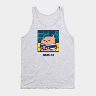 Quarantine Cat Zodiac Signs: Gemini cat Tank Top